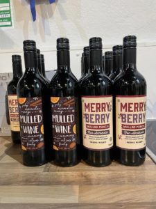 bottles of mulled wine