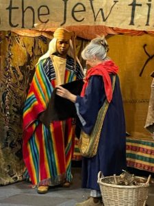 man and woman dressed in bible times clothes