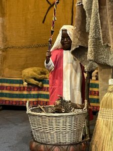 child wearing clothes from bible times